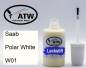 Preview: Saab, Polar White, W01: 20ml Lackstift, von ATW Autoteile West.